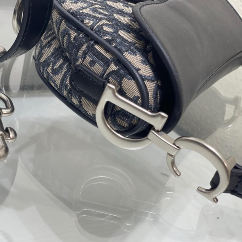 Dior Mini Saddle Bag with Strap - Image 6