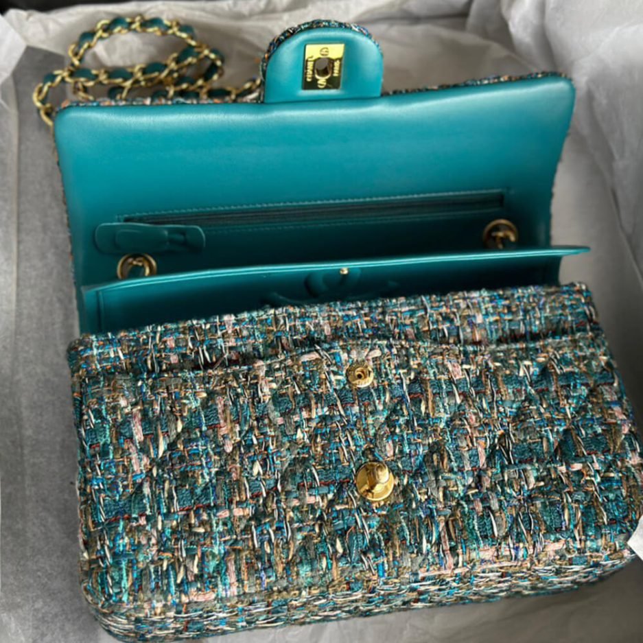 Chanel Tweed Medium Classic Flap Bag - Image 7